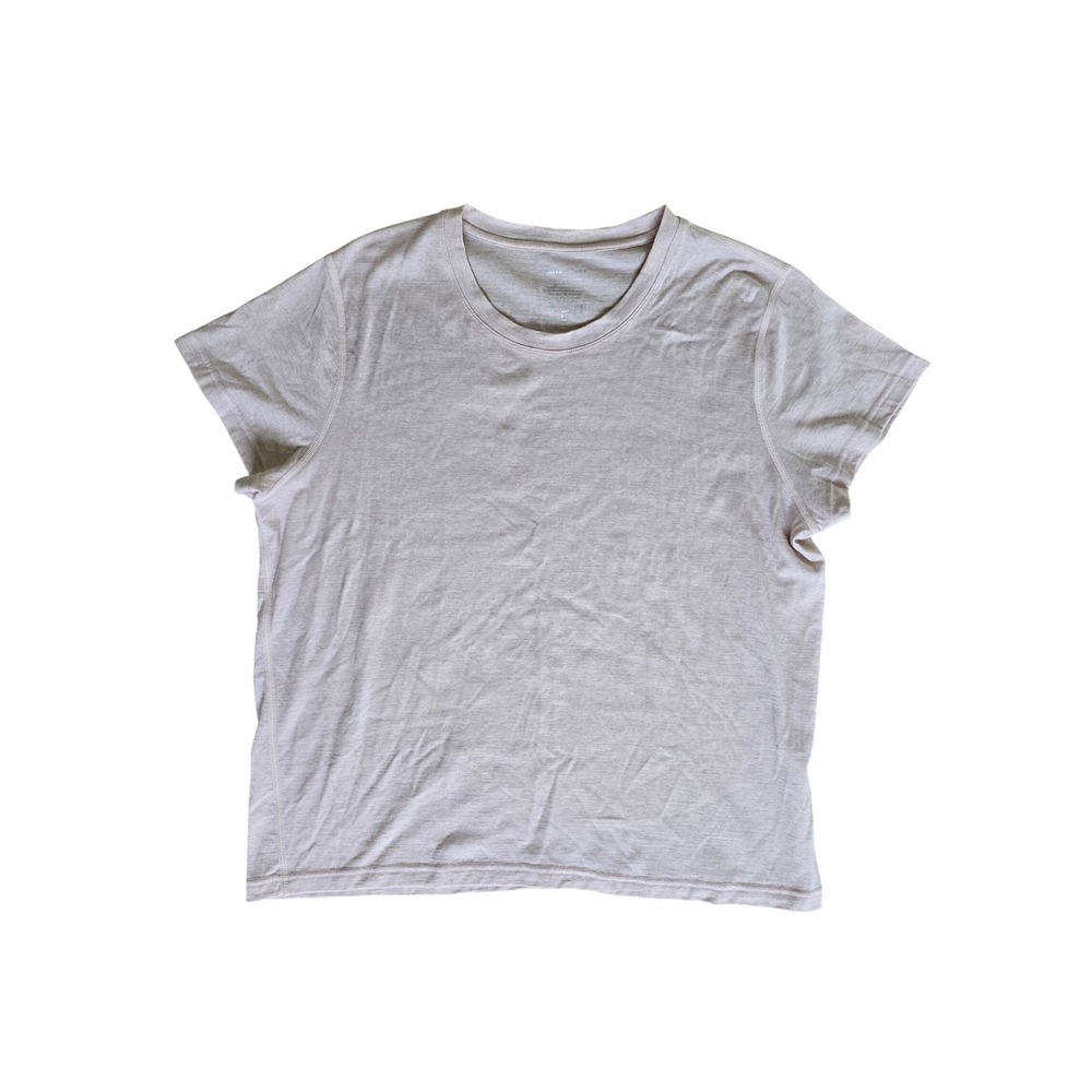 Sheep Run 100% Merino Wool T-Shirt Natural Neutral Oatmeal Base Layer Size L
